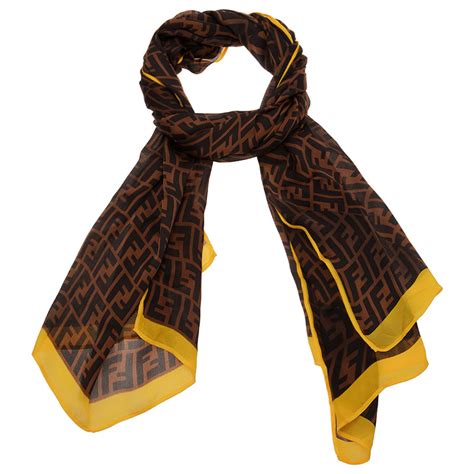 fendi scarf yellow|fendi scarf women sale.